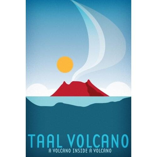 PHILIPPINES TAAL VO Vintage Retro Travel Railways Photo Art Film Print Silk Poster for Your Home Wall Decor 24x36inch