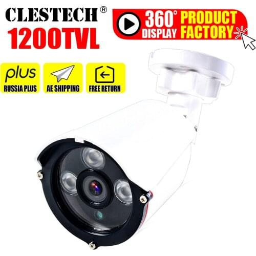 1200TVL CCTV HD Camera Analog Camera 24h Day/Night Vision Bullet Camera For Surveillance array Infrared System Waterproof ip66