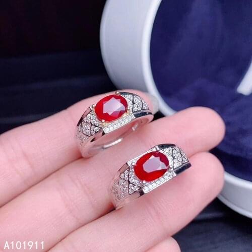 KJJEAXCMY fine jewelry natural Ruby 925 sterling silver new men women ring support test luxury