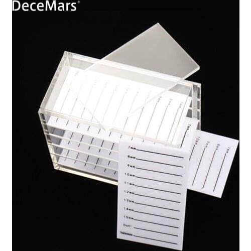 Acrylic False Eyelashes Storage Box 5 Layers Acrylic Pallet Lash Holder For Eyelash Extension Individual Lash Display Stand Tool