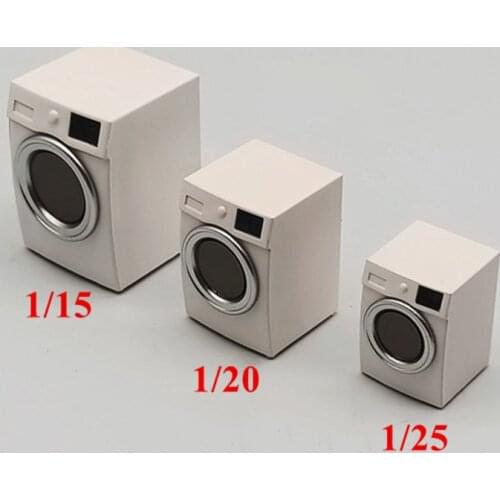 Creative 1:20/15/25 Dollhouse Miniature DIY Scene Decoration Mini Washing Machine for Model Hobbies