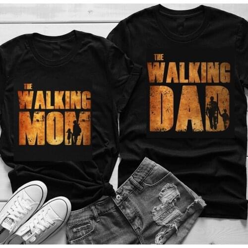 Dad and Mom Fashion Unisex 3d Print The Walking Dead Lovers T Shirt Black Shirt