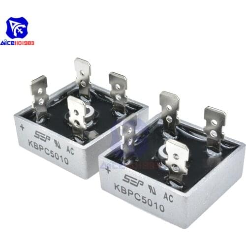 5PCS/Lot Bridge Rectifier Diode KBPC5010 50A 1000V Single Phase Bridge Rectifier Original Integrated Circuit