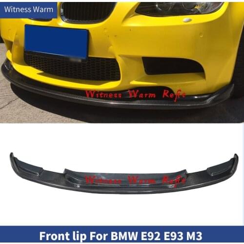 For E92 M3 Carbon Fiber Front Bumper Lip Diffuser spoiler for BMW E92 M3 front shovel Only 2006 - 2010