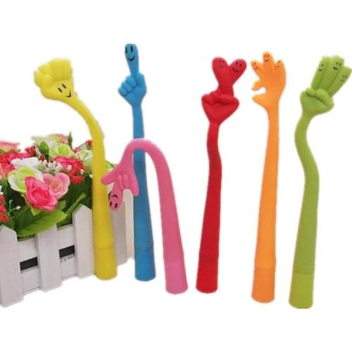 Tang Plastic Flexible Finger Ballpoint Pen Creative Finger Pen Advertising Pen Office Accessories School Supplies Stationery