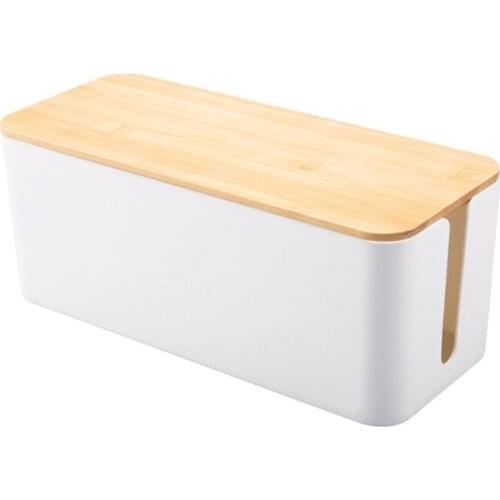 Plastic Wire Storage Box Cable Management Organizer Bag Power Cord Power Strip Electric Socket Storage Case Anti-Dust