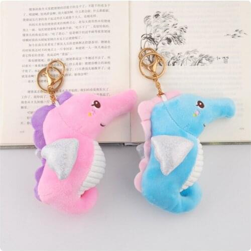 Super Hot - Lover Seahorse 13CM Plush Stuffed Toys - 2Colors, key chain ring Pendant Plush Toys , Wedding Gift Horse Plush Toy