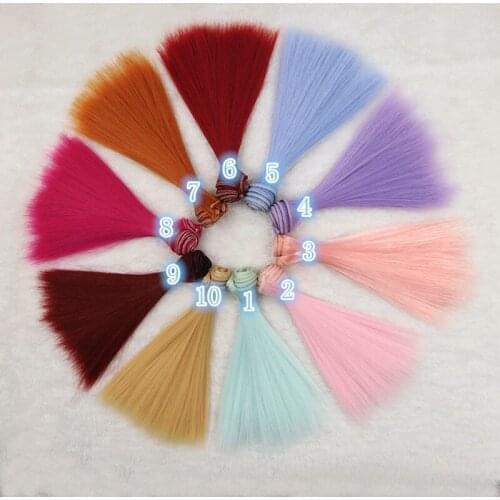 100PCS/LOT DIY Straight BJD Wig 1/4 1/6 Synthetic Hair For Dolls 25CM