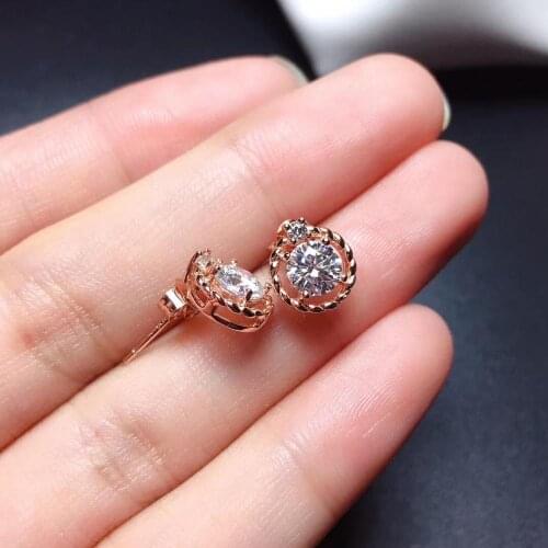 Moisanite earrings attractive character women silver earrings 925 sterling silver shiny better than diamond gift