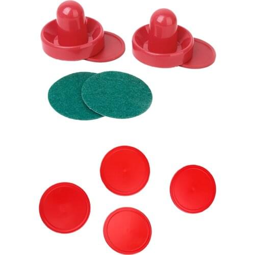 Plastic Light Air Hockey Pucks and Pushers Goal Handles Paddles Replacement