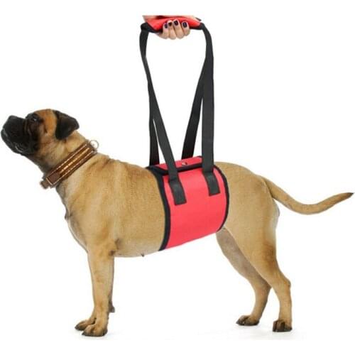 Reflective Pet Dog Lift Harness Adjustable Mesh Nylon Pets Lifting Support Vest For Old Injured Large Dogs With Handle