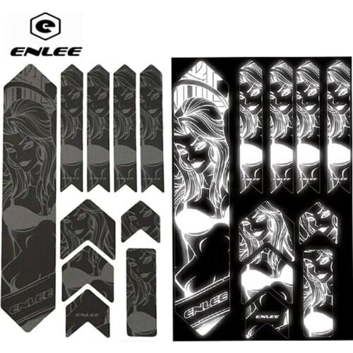 ENLEE Reflective Stickers Waterproof Frame Protection stickers Road MTB bicycle Wear-Resistant Removeable sticker Accessories