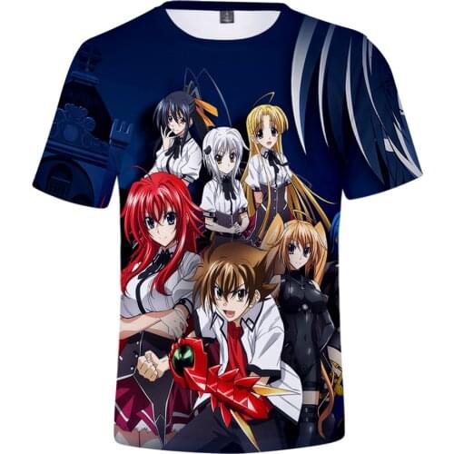 Highschool DxD Hyoudou Issei Rias Gremory Asia Argento 3D Print Spring Summer Preppy Style Men/Women Clothes T-shirt