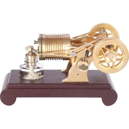 Suction Fire Type All Brass Vacuum Two-Cylinder Stirling Engine Model Physics Science Experiment Toy For Children Education Toys