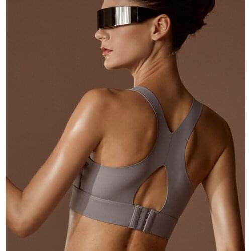 High Impact Workout Gym Exercise Yoga Bras Women Adjustable Buckle No Trace Fitness Training Athletic Sport Bras Tops Summer