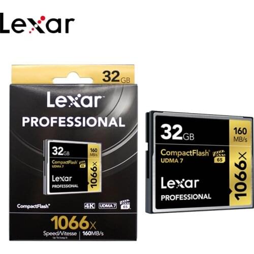 100%Original Lexar CF CardCompactFlash Card UDMA 7 Max 256GB 128GB 64GB 32G 160MB/s 1066X Memory Card Professional Camera Card