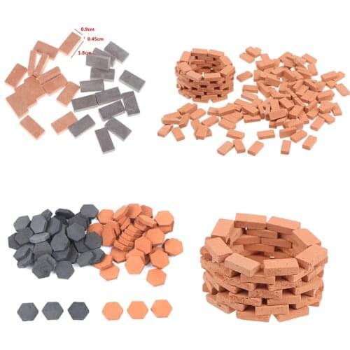 40/50/70/120pcs 1/16 Dollhouse miniature simulation brick diy sand table landscape scenery clay building toy