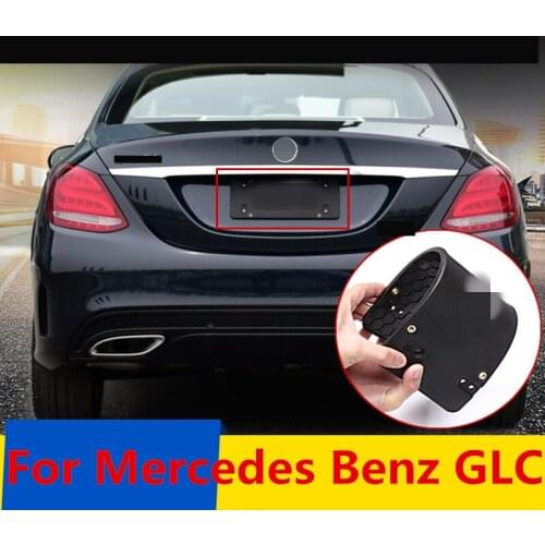 Auto ABS Plastic Car Front Bumper License Plate Holder Frames Mount Base Bracket Cover Exterior decoration For Mercedes Benz GLC