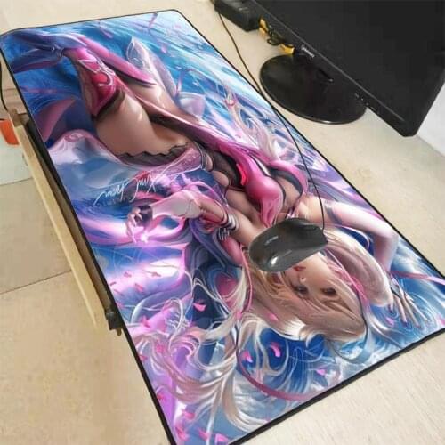 MRGBEST 90x40CM Sexy Girl Breast Large Gaming Lock Edge Mouse Mat for Laptop Computer Keyboard Pad Desk Pads Dota 2 PadMouse