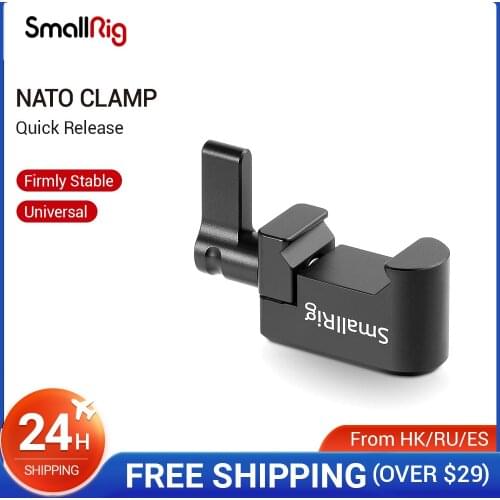 SmallRig Nato Clamp Quick Release Clamp with 1/4" 3/8" M2.5 Thread for Cold Shoe Monitor Support Ball Head - 1973