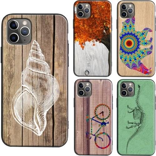 Pine Tree Cone Poppy wood Printed TPU Case For iPhone X XR XS Max SE 2020 6S 7 8 Plus 11 Pro Max 12 Pro Max mini Coque