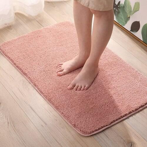Tufted Bathroom Carpet Strong Absorbent Silicone Non-slip Bath Floor Mats Door Step Mats Household Toilet Mat Customization