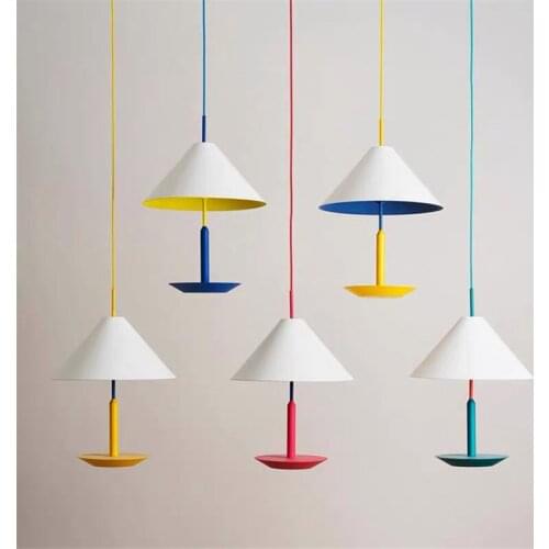 Maison Dada Color cone pendant light Indoor Clothing Store suspension light Contrast Color Restaurant children pendant light