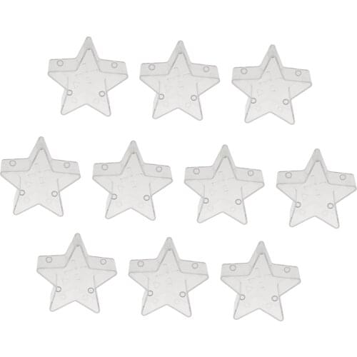 10x Plastic Tealight Cups Cute Star Candle Mold Wax Containers