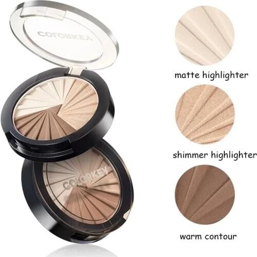 Highlighter Contour Powder Palette Matte Shimmer Nose Face Shadow 3d Brighten Powder Women Face Makeup Natural