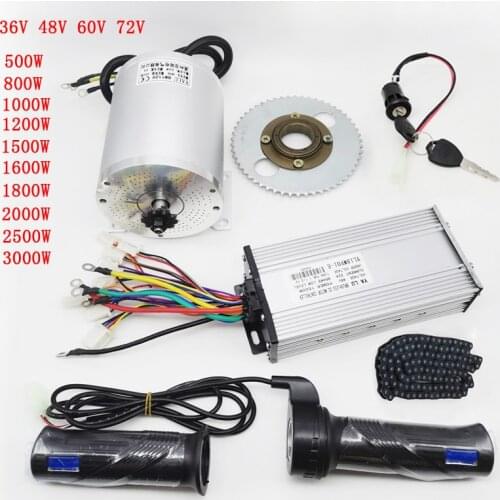 48V60 500W-3000W Brushless DC high speed Motor Electric Vehicle Scooter Conversion Kit With Controller, Chain And Throttle Parts