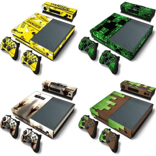 Cool design for X box one console sticker and 2 controllers sticker for X BOX ONE vinyl sticker for xbo x one skin sticker