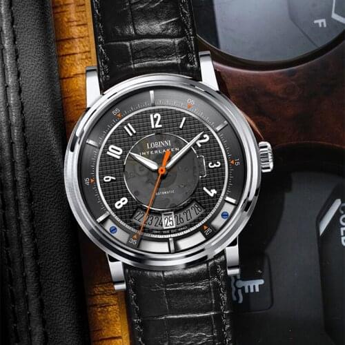 LOBINNI Top Brand Mens Mechanical Watch Sapphire Glass Waterproof Men Automatic Watches Luminous Hands Date Watch