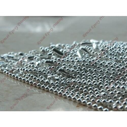 20pcs 2.4mm 30inch Metal Ball Chains Necklace Connector Clasp Bulk Iron Chains For Women&Men DIY Jewelry Accessories Making