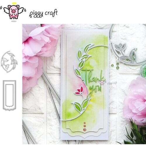 Piggy Craft metal cutting dies cut die mold Flower leaf strip label Scrapbook paper craft knife mould blade punch stencils dies