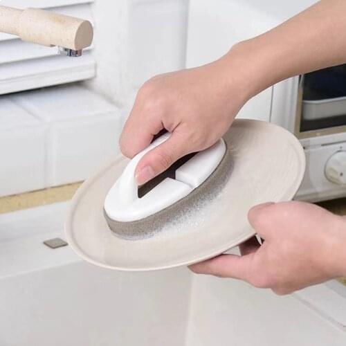 Reusable Folding Bathroom Fiber Sponge Brush PP Window Glass Cleaner Sink Cleaning Brush Bathtub Kitchen Cleaning Tool