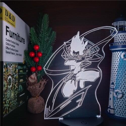My Hero Academia Shota Aizawa 3D Led Night Light Boku No Hero Academia Anime Figure Manga Lampara Bedroom Decoration Lamp Decor