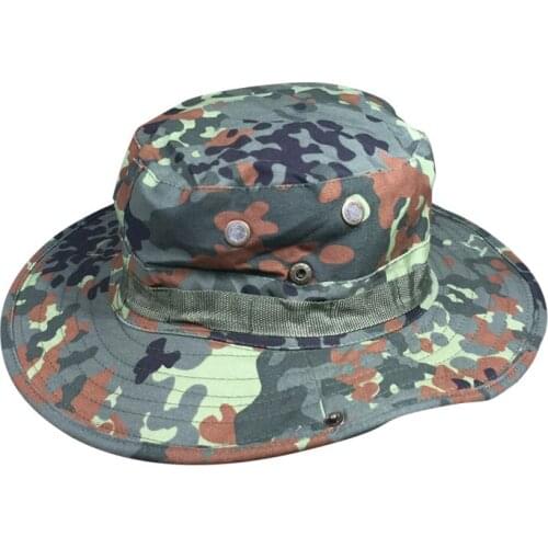 German Flecktarn Tactical Boonie Hat Hunting Accessories Bucket Chapeaux Mens Panama Hats