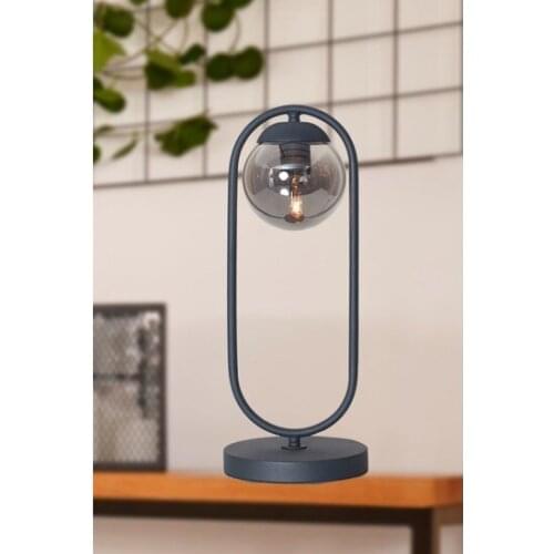 Modern New Luzarana Zenga Anthracite Metal Body Smoked Glazed Design Table lamp Desk lamp