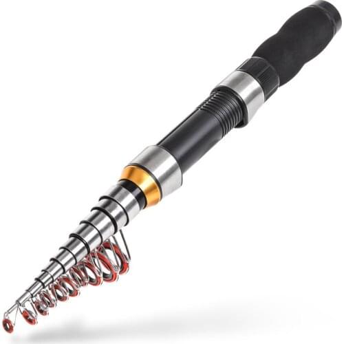 2018 NEWEST 1M 1.2M Telescopic Protable Carbon Spinning Casting Fishing Rod Ice Fishing Rod Sea Rod Wholesale