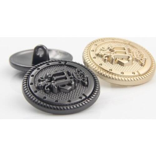 Clothing metal button 15-23MM texture British crown embossed metal suit buckle coat jacket buckle