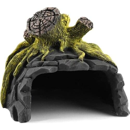 Reptile Breeding Box Shelter Humidify Hide Cave Habitat Decor Terrarium Hideout Caves Ceramics
