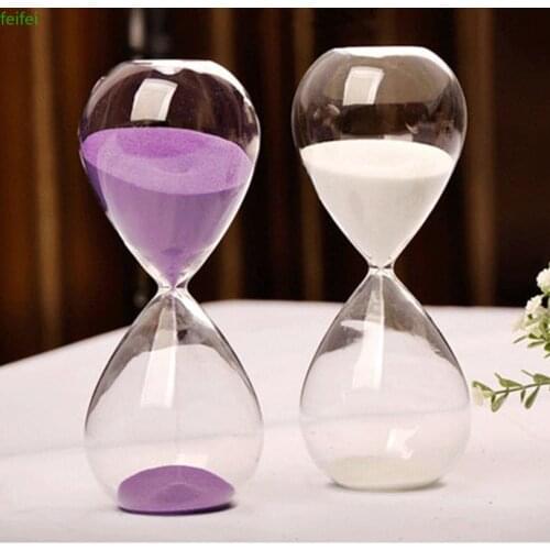 30 Minutes Transparent Glass Sand Hourglass Creative Sandglass Timer Clock Countdown Timing Valentines Day Gifts Home Decor