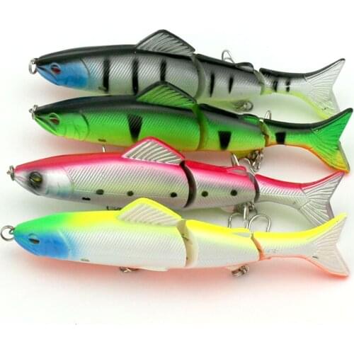 1pcs New 3 Segments Minnow Fishing Lure Swimbait 12.5cm 17.7g Hard Plastic Lure With Steel Ball Artificial Bait For Sea Fishing