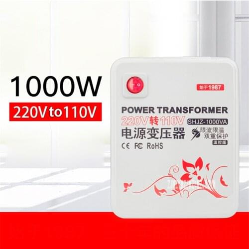 SHJZ-1000VA Power Transformer Imported Household Appliances Universal Voltage Converter Transformer 1000W 220v-240V to 100v-120V