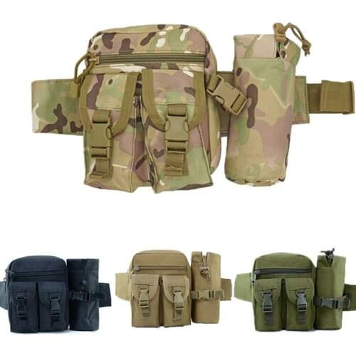 Tactical Oxford Molle Kettle Bag Outdoor Hunting Utility Magazine Pouch Military Multifunction Hip Pouch Hiking Waist Pack Bag