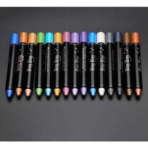 Waterproof Highlighter Eyeshadow Pencil Cosmetic Glitter Eyeliner Pen Eyebrow Eye Shadow Shade Stick Beauty Make up TSLM1