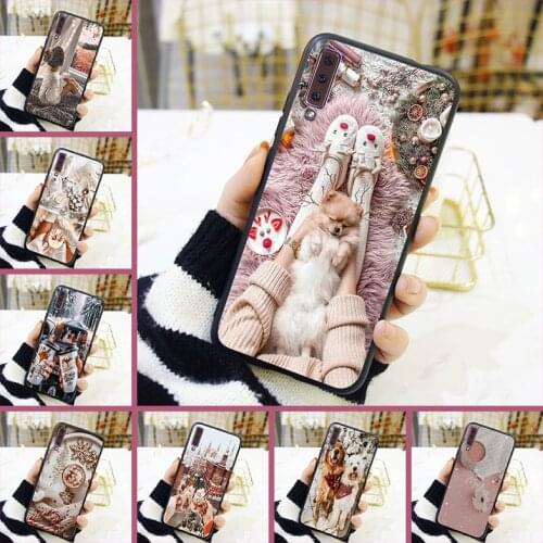 Back Cover For Samsung Galaxy A3 A5 A7 2016 2017 Girl Dog Fashion Soft Phone Case Silicone For Samsung A5 A7 2018 A6 A8 Plus