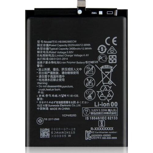 10pcs /lot 3400mAh HB396286ECW Battery For Huawei Honor10 Lite Honor 10 Lite Pour P Smart 2019 Honor 20i Enjoy 9S Batteries