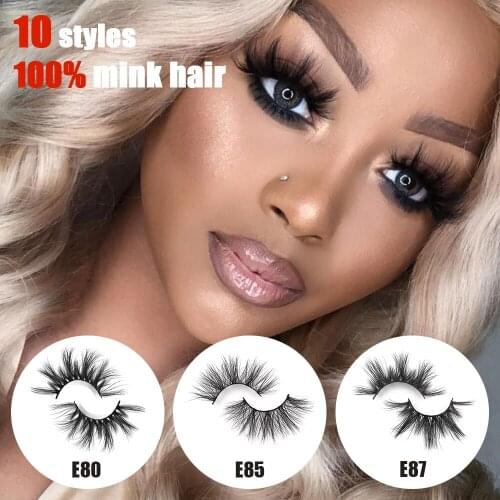 100% Mink Eyelashes 25mm Wispy Fluffy Fake Lashes 3D Makeup Big Volume Crisscross Reusable False Eyelash Beauty Fashion Tool