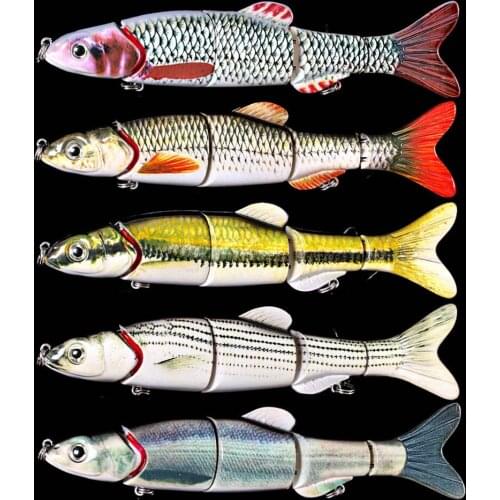 16cm 40g Fishing Wobbler 3D Lifelike 5 Segments Big Swimbait Hard Bait Fishing Tackle Crankbait Sinking Lure